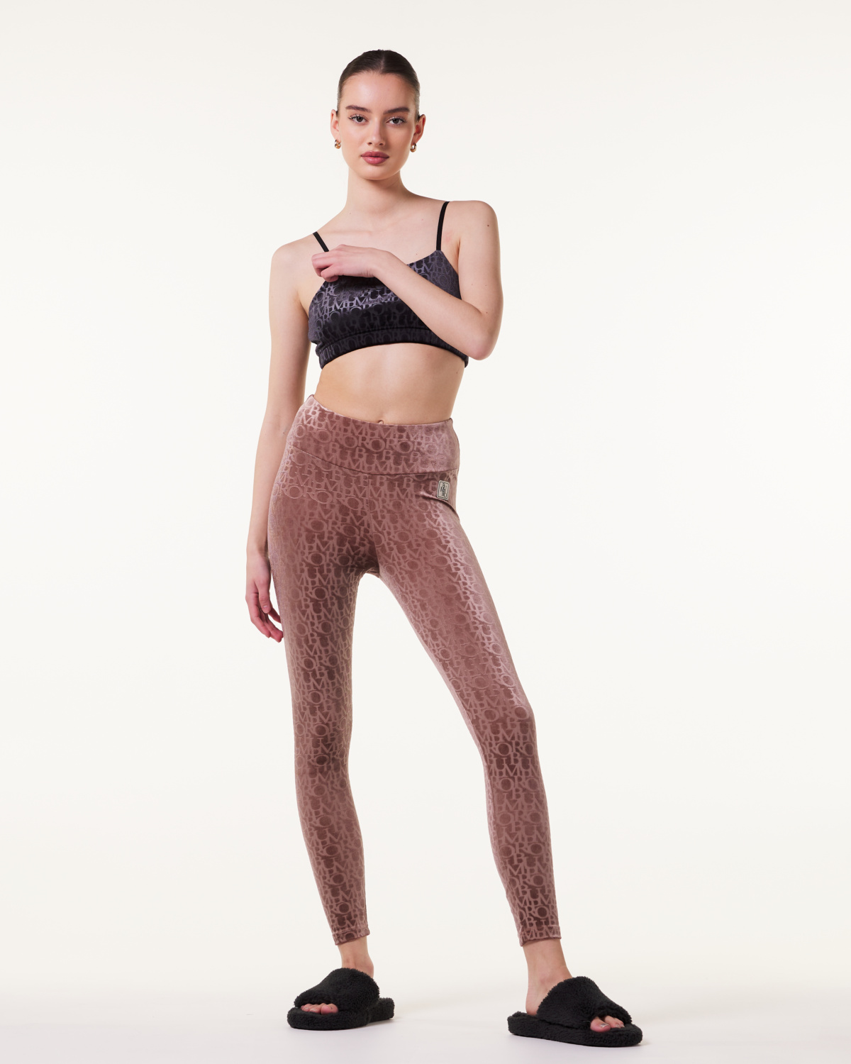 Bumpro Logomania Velour Tights Red Mustang