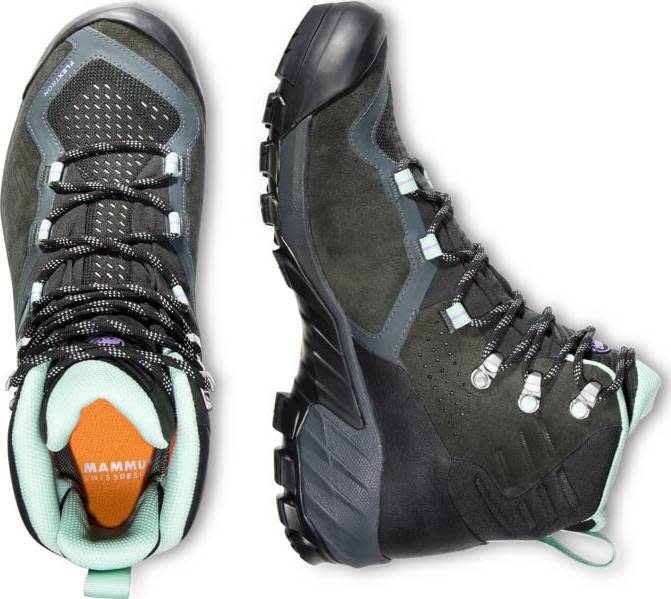 Mammut Women's Sapuen High GORE-TEX Dark Steel-Neo Mint