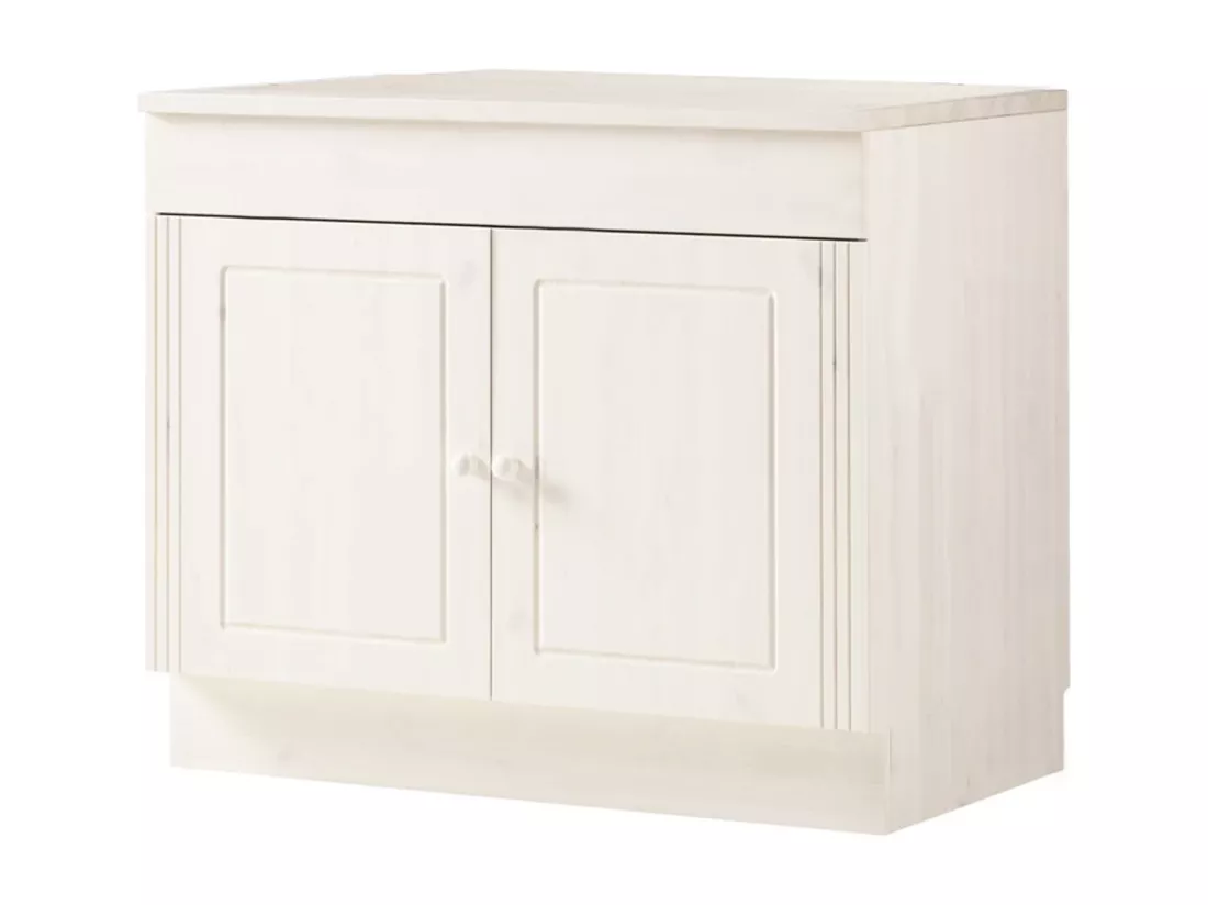 Anita | Meuble évier avec 2 portes en pin blanc