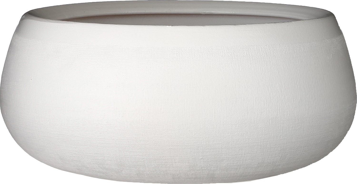 Mica Decorations plantenschaal Douro wit D 34 H 14 cm