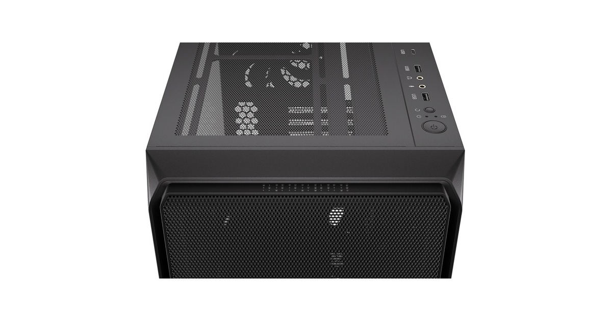 ENDORFYARX 700 Air midi tower behuizing  (Zwart | 2x USB-A | 1x USB-C | Window)