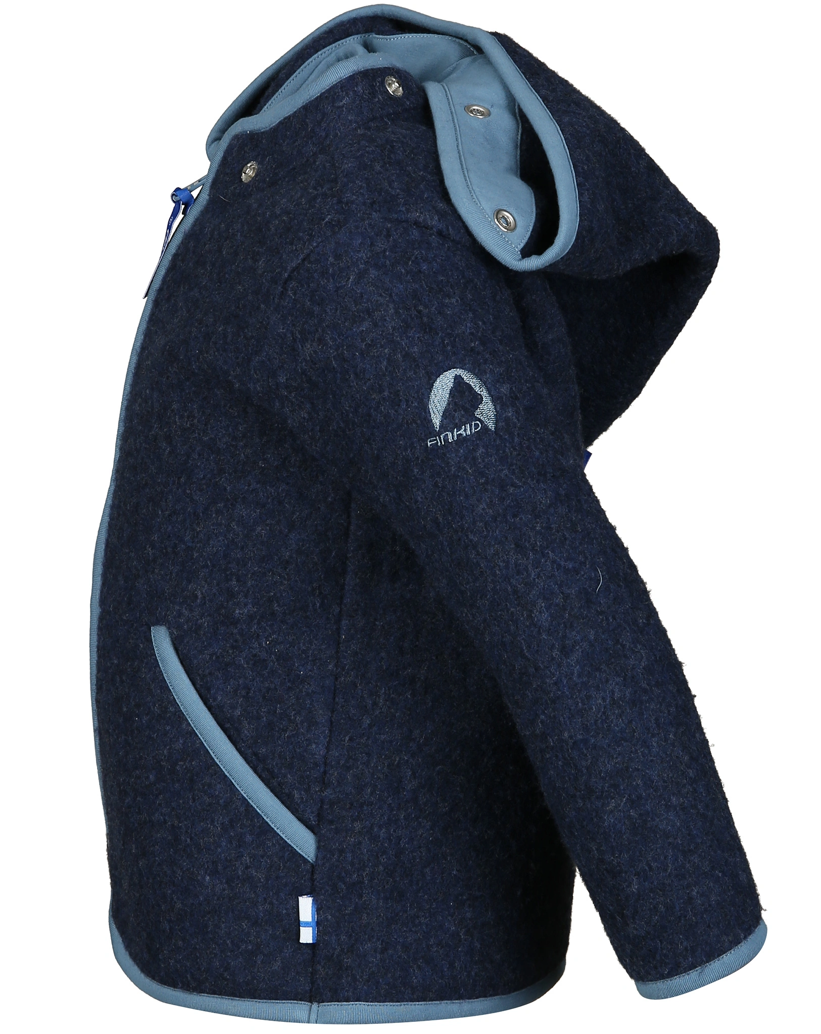 Woll-Fleecejacke LUONTO WOOL in navy/dove