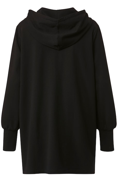 Long-Hoodie, Kapuzensweater, Blumen-Motiv, Langarm