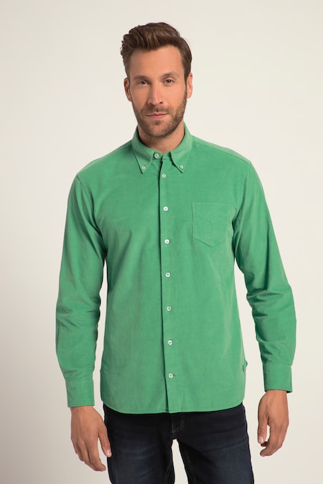 Cordhemd, Langarm, Buttondown Kragen, Modern Fit, bis 8 XL