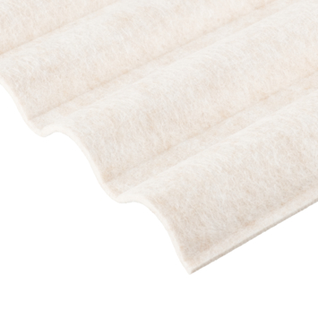 Viltpaneel met golf beige 240x55 cm, dikte 3,5 mm, 2,64 m²