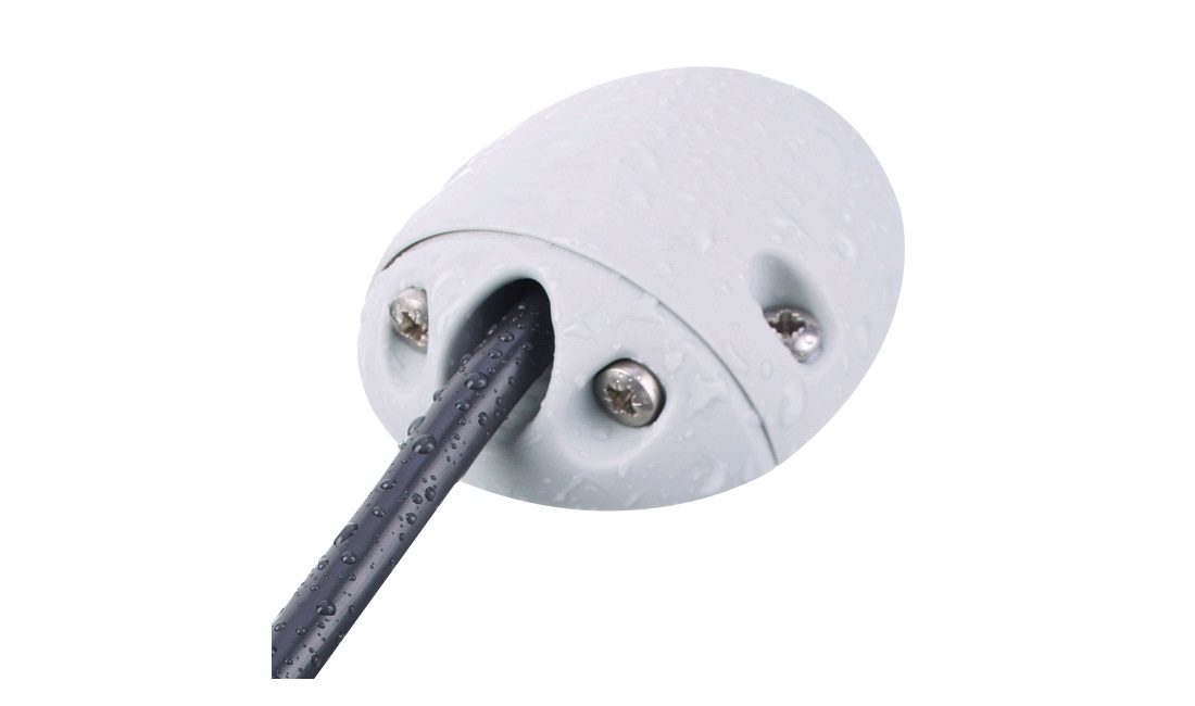 90° kabel gennemføring grå nylon 10-12mm kabel