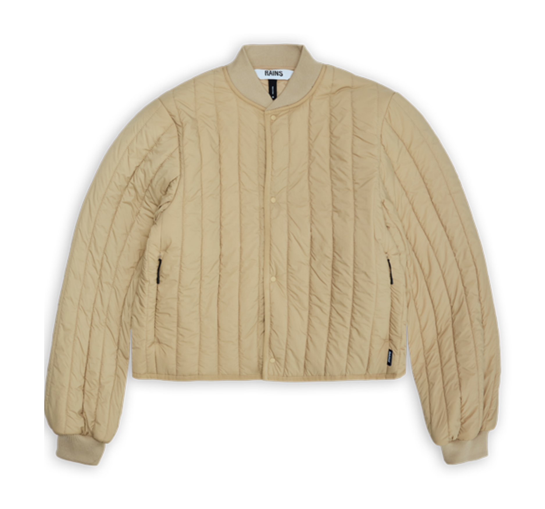 BANJA - Veste droite col teddy matelassée | Beige