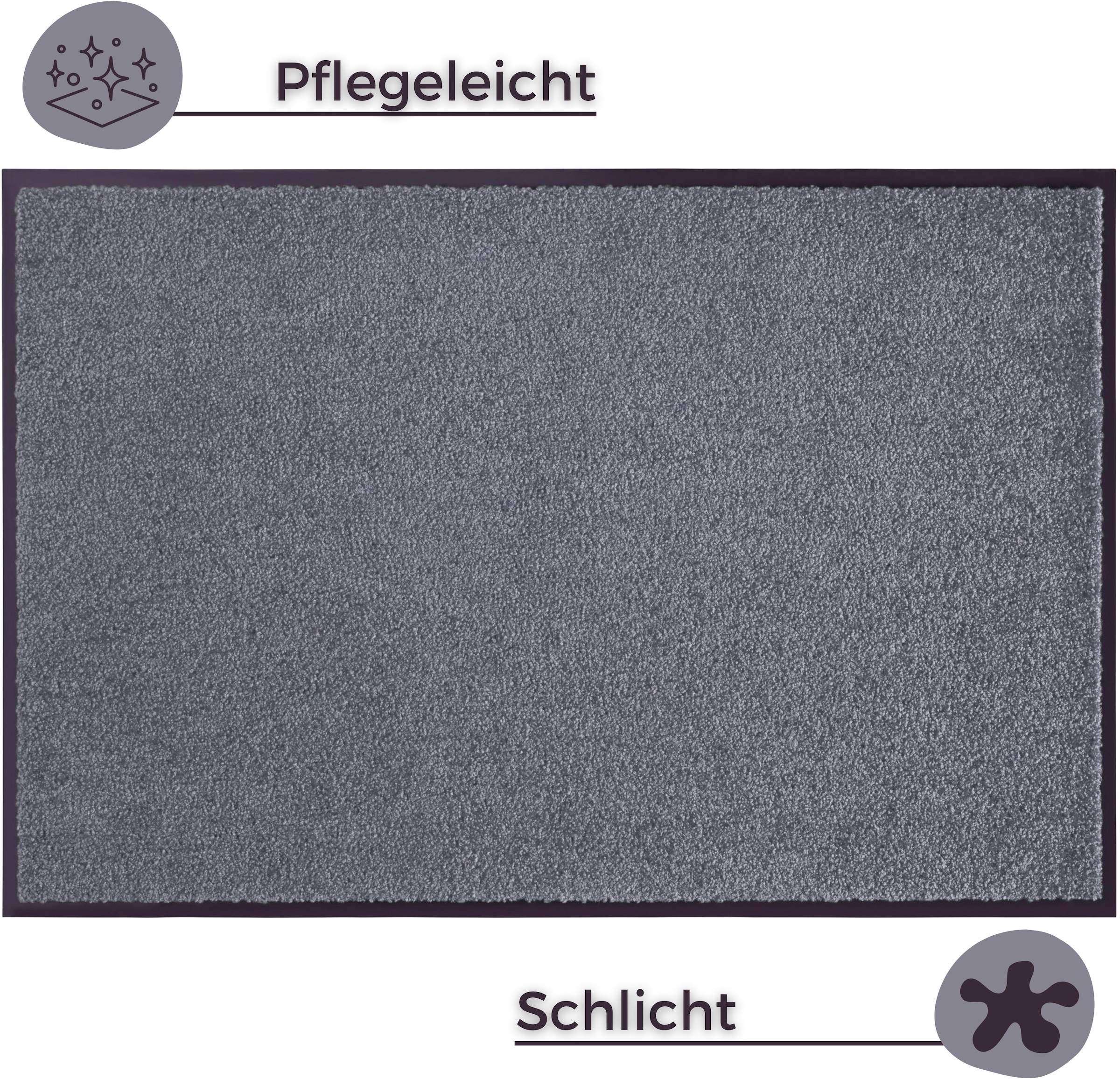 my home Fussmatte »Clean & Walk« rechteckig 7 mm Höhe Schmutzfangmatte, Türmatte, In- und Outdoor, Teppich, Läufer, waschbar