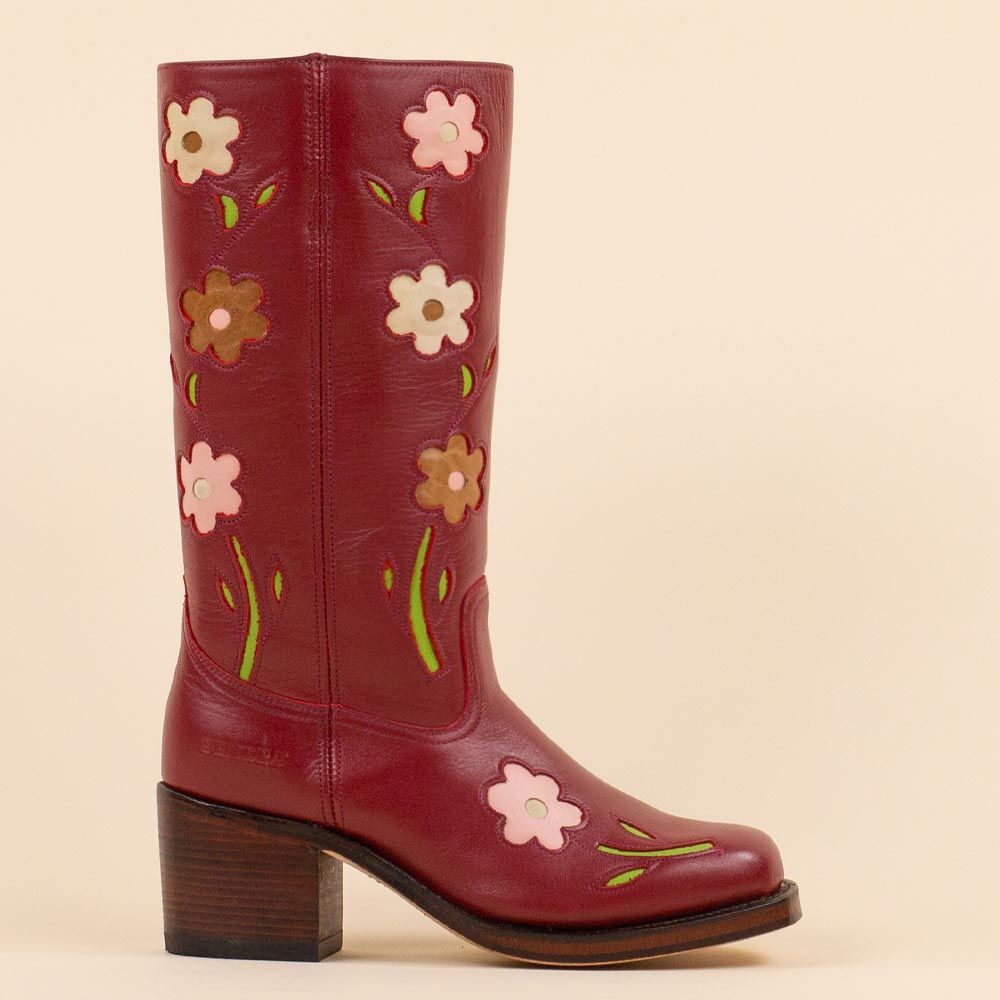 Sendra retro boots 4755 bordeaux rood