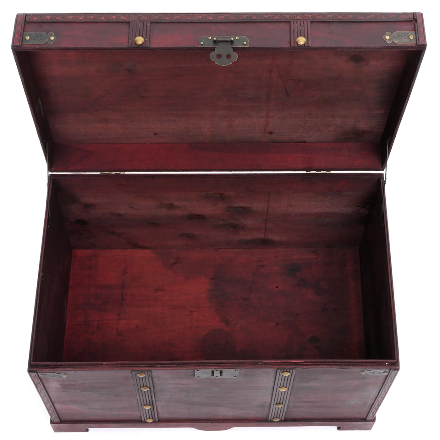 Holztruhe Holzbox Schatztruhe Antibes Antikoptik 49x77x47cm ~ eckig