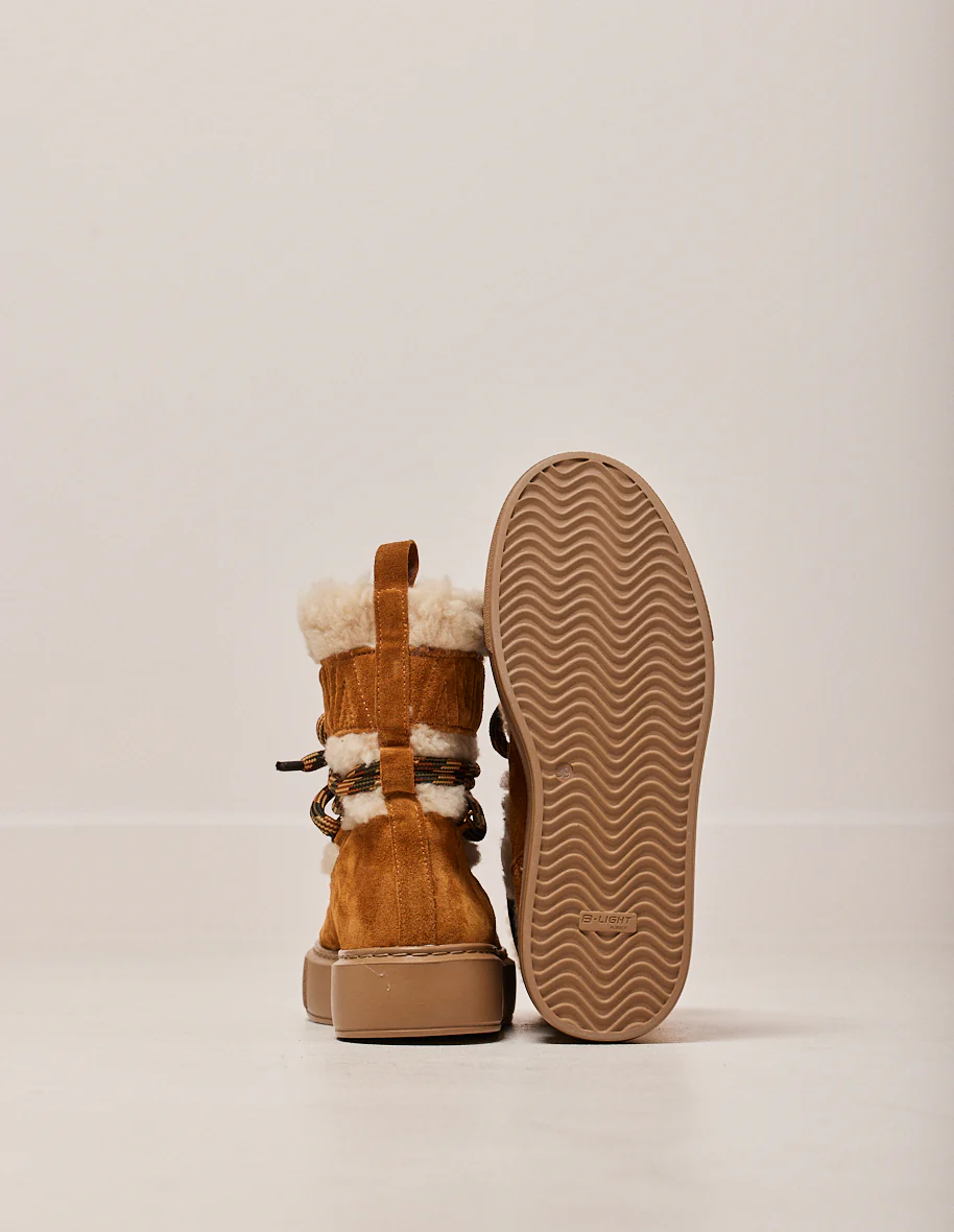 Bottes fourrées Sarah - Suède ambre