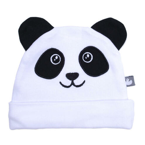 Bonnet naissance doublé pur coton petit panda avec oreilles naissance - BB&CO