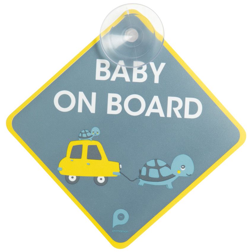 Bébé à bord - Scott bleu - Ecru