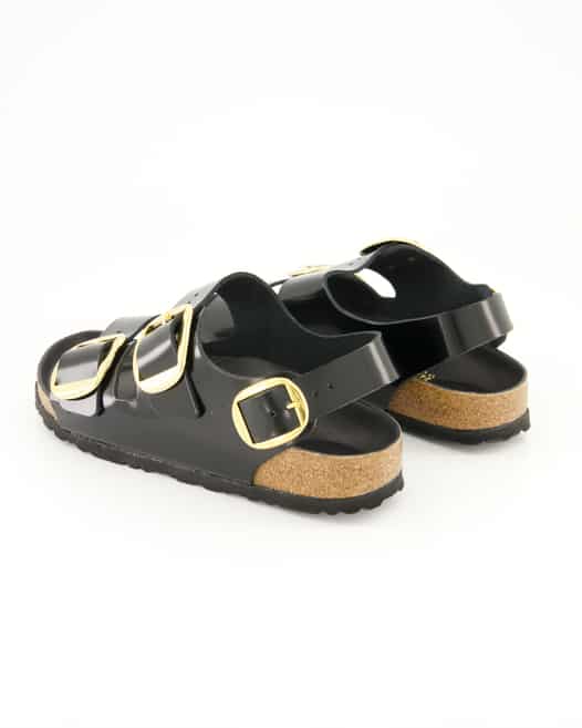 Birkenstock Milano Big Buckle Sandalen in Schwarz