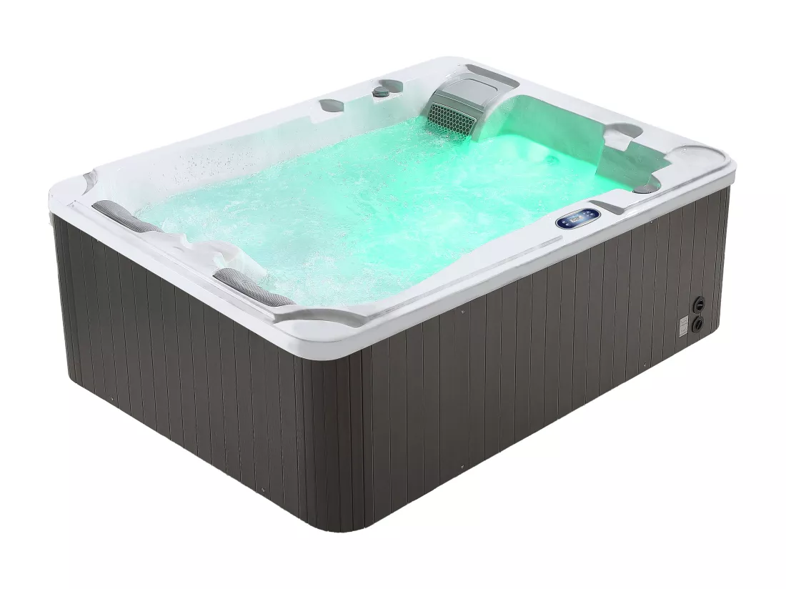Spa 3 places blanc perlé - 35 jets - L210 x P158 x H73 cm - Système BALBOA - MAUPITI III