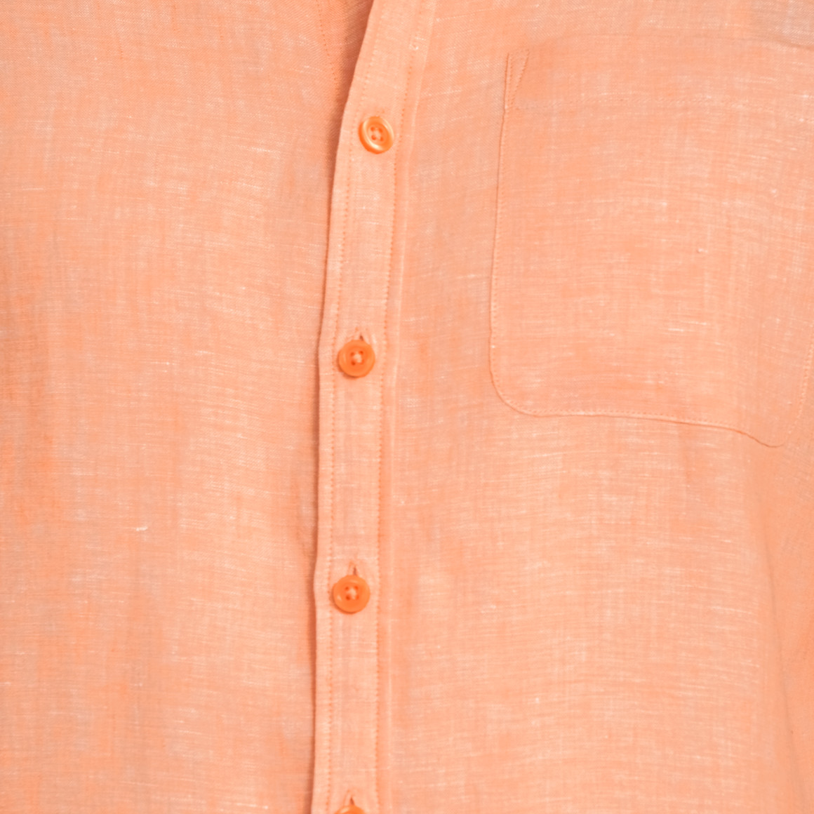VanVaan Herren Leinen-Hemd mit kurzen Ärmeln hellorange