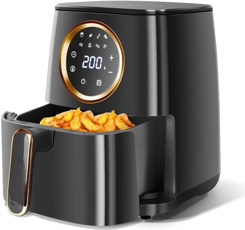 Aigostar heteluchtfriteuse 1400W/230V 4,2l zwart