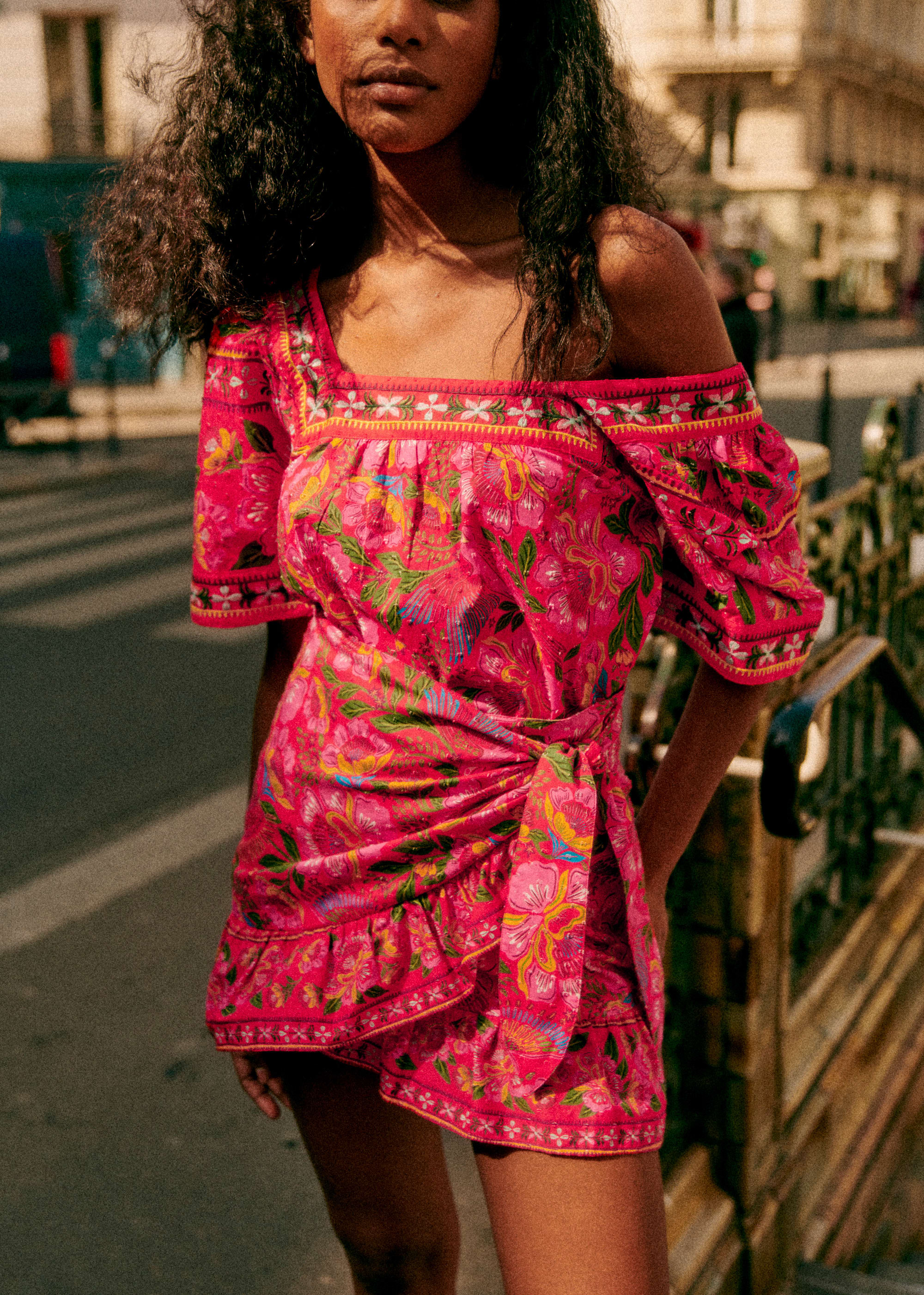 Blouse Candice - Sézane x FARM Rio - Floral bela - E-SHOP/CHEMISES & BLOUSES 5905312