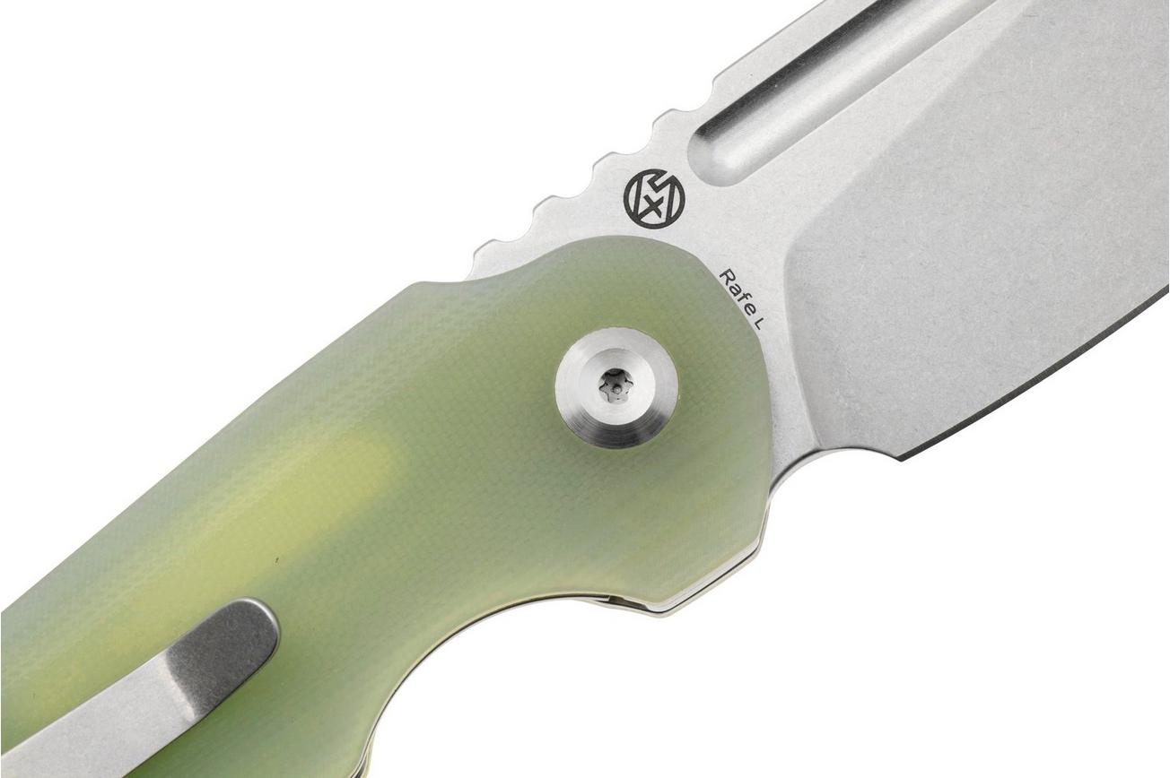 Tenable Knives Rafe L T1048A2 Rafe L, Stonewashed 14C28N, Jade G10, zakmes, 4T5 design