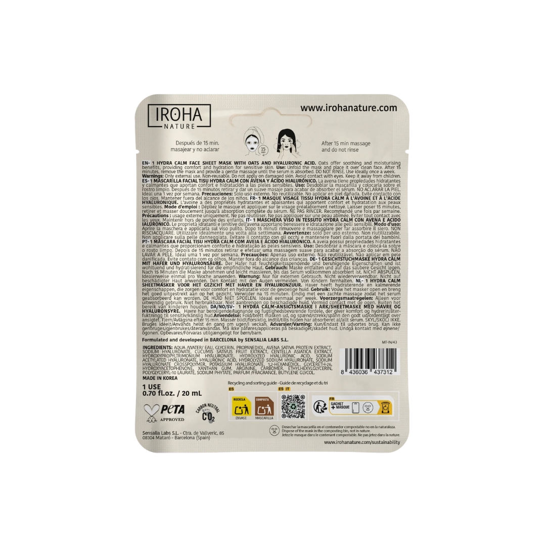 Iroha Nature - Máscara Hidratante Calmante com Aveia