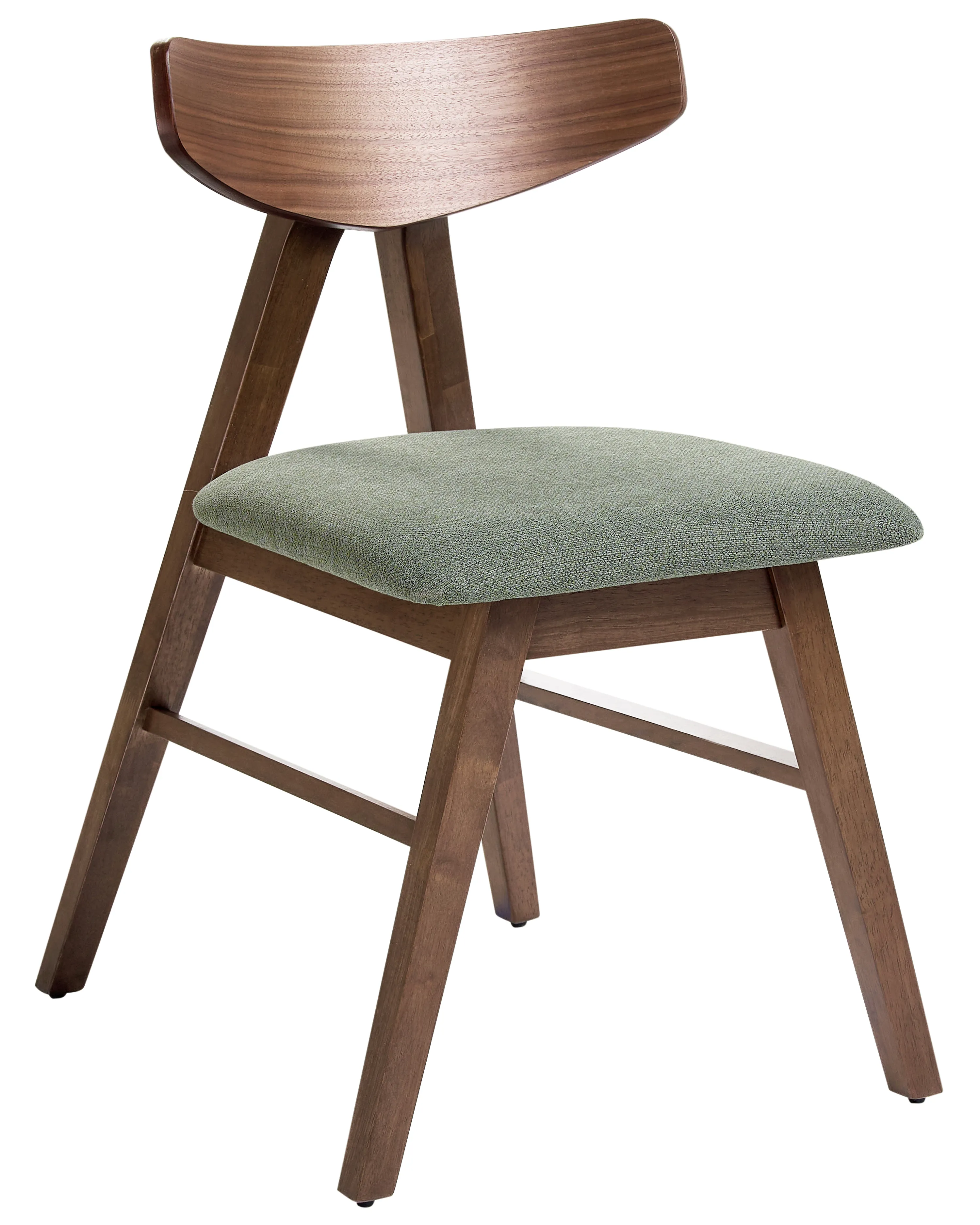 Set van 2 eetkamerstoelen LACOTA Hout Bruin/groen