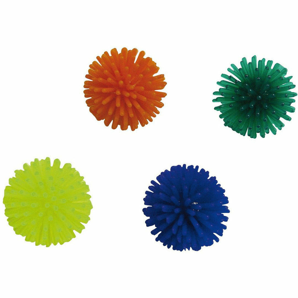 Lot de 4 balles hérissons pour chats - coloris suivant disponibilité