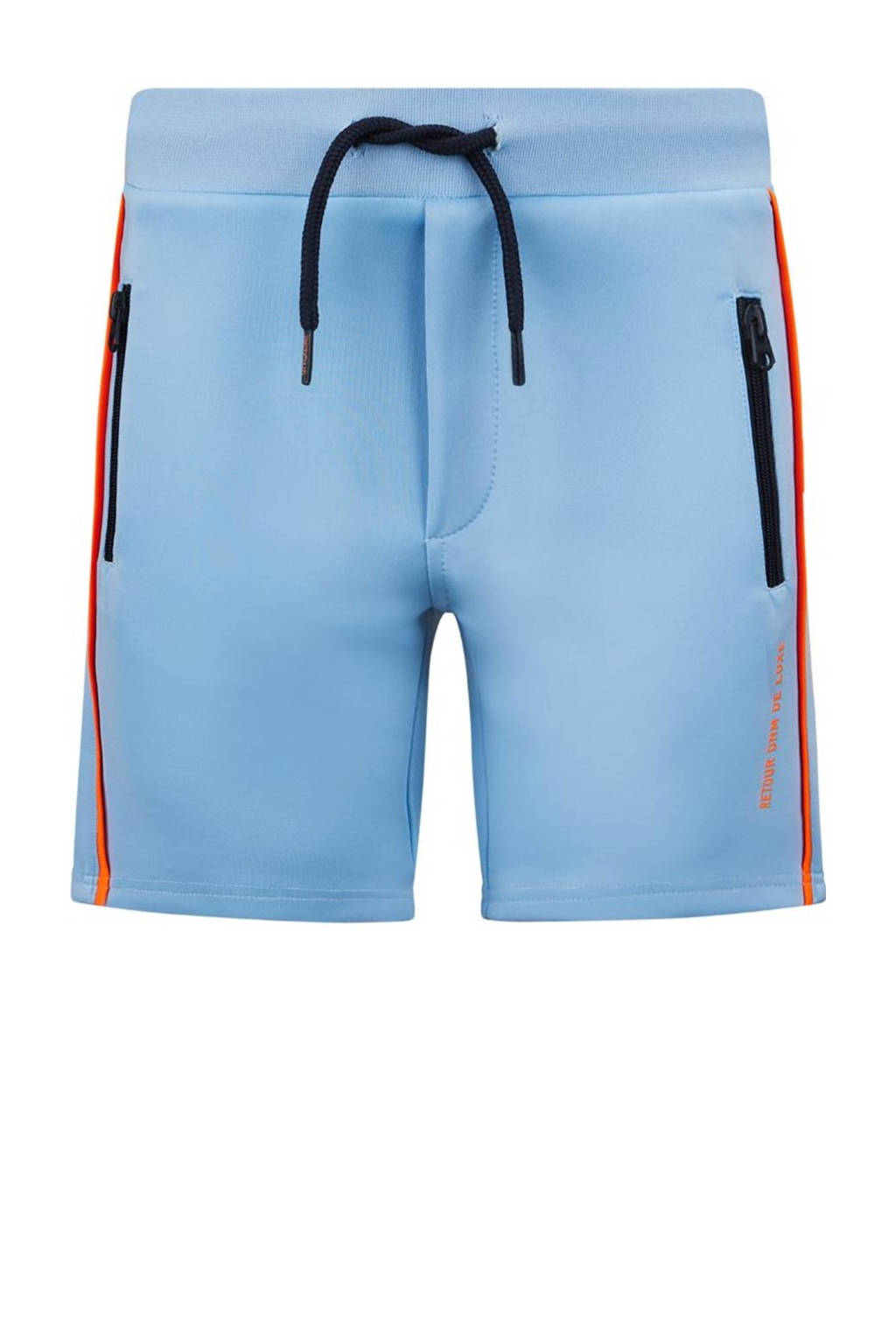Retour Jeans sweatshort Lars met zijstreep lichtblauw