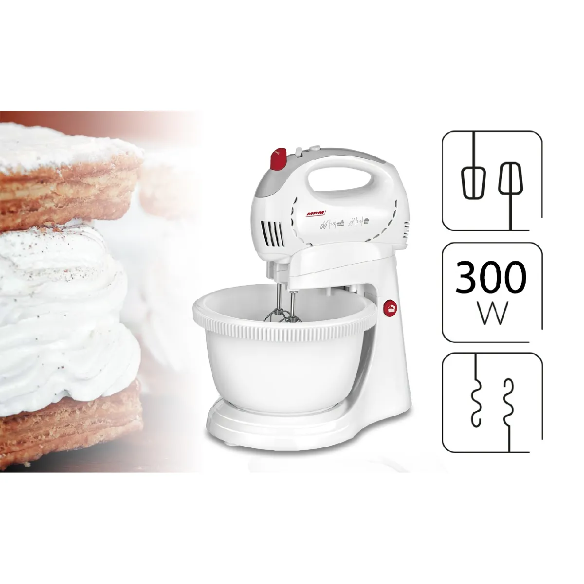 MPM Mélangeur à pâtisserie 2,4 L