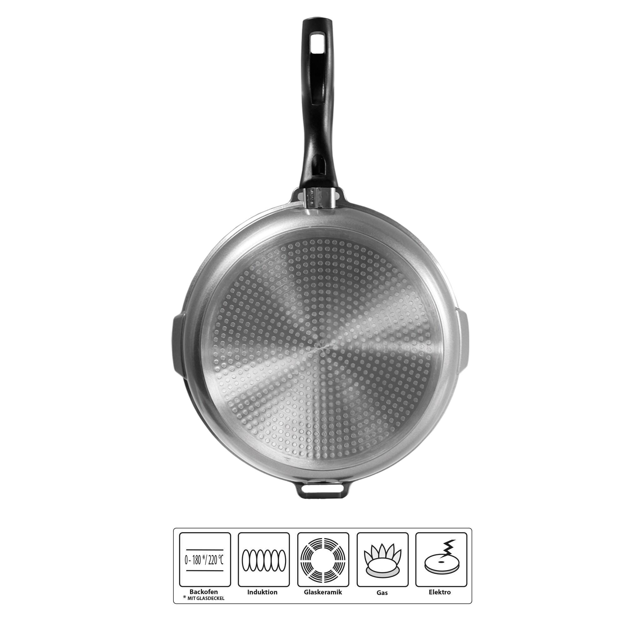 STONELINE® Future Topfset 8 teilig mit Sieb Deckeln, beschichtete Töpfe & Pfannen Induktion geeignet