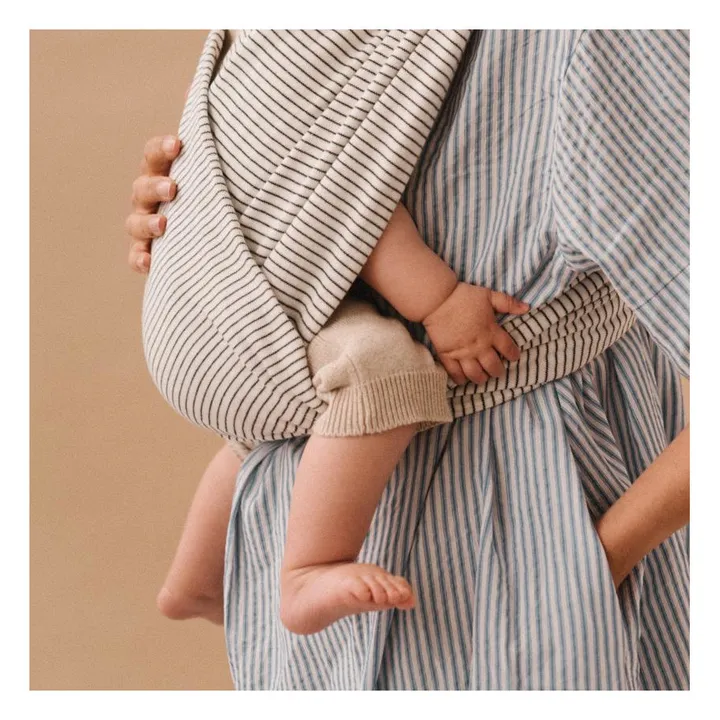 Studio Romeo Porte-bébé Stripes en coton bio | Blanc
