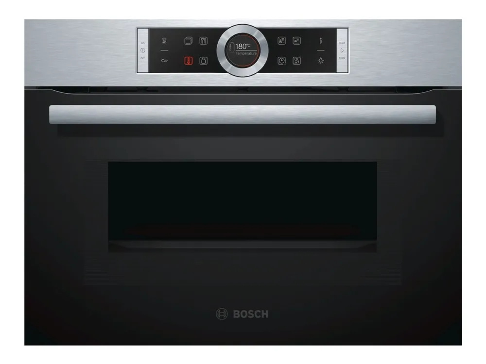 Bosch Serie | 8 CMG633BS1 - Kombinationsovn - til indbygning - niche - bredde: 56 cm - dybde: 55 cm - højde: 45 cm - med selv-rengøring - inox