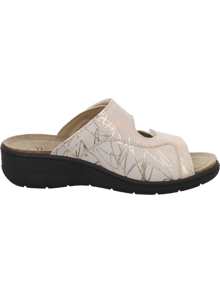 Hallux Pantoletten Damen Wechselfußbett beige