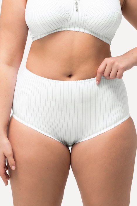 Midislips, 2er-Pack, Nadelstreifen, höher geschnitten