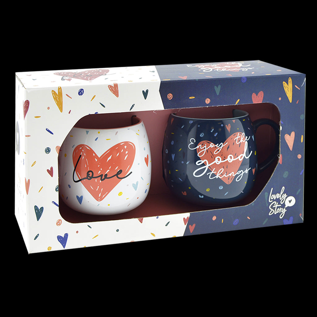 Conjunto 2 Canecas Ovais - Hearts