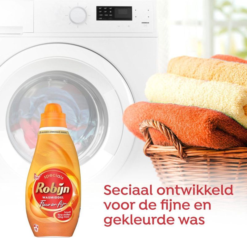Robijn - Specials Fleur & Fijn - Vloeibaar Wasmiddel - 6 x 18 Wasbeurten - Voordeelverpakking