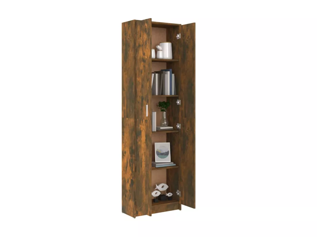 Garde-robe couloir Chêne fumé 55x25x189 cm Bois d'ingénierie
