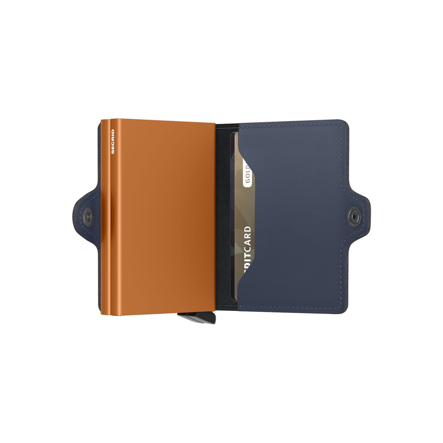 Secrid Twinwallet Matte night blue & orange