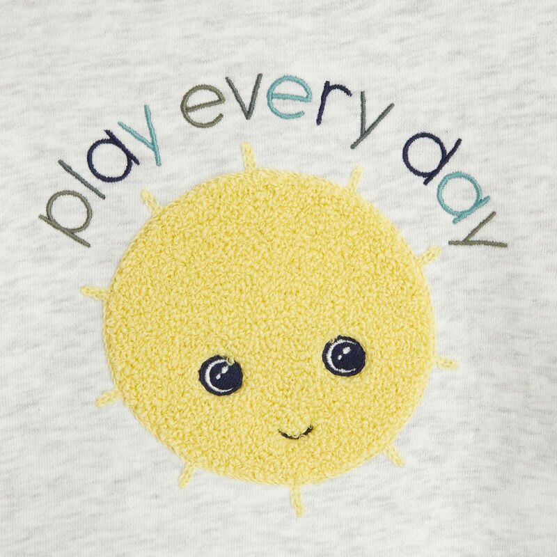 Sweat molleton soleil blanc bébé garçon Blanc