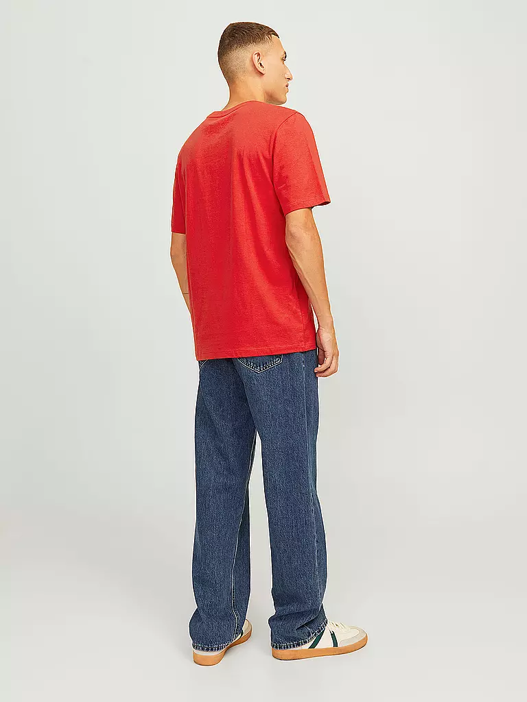 JACK & JONES T-Shirt JJXMAS rot