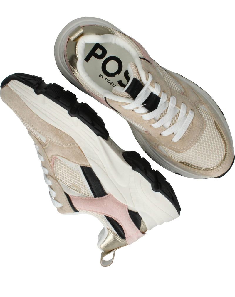 POSH by Poelman Sneakers Beige Dames