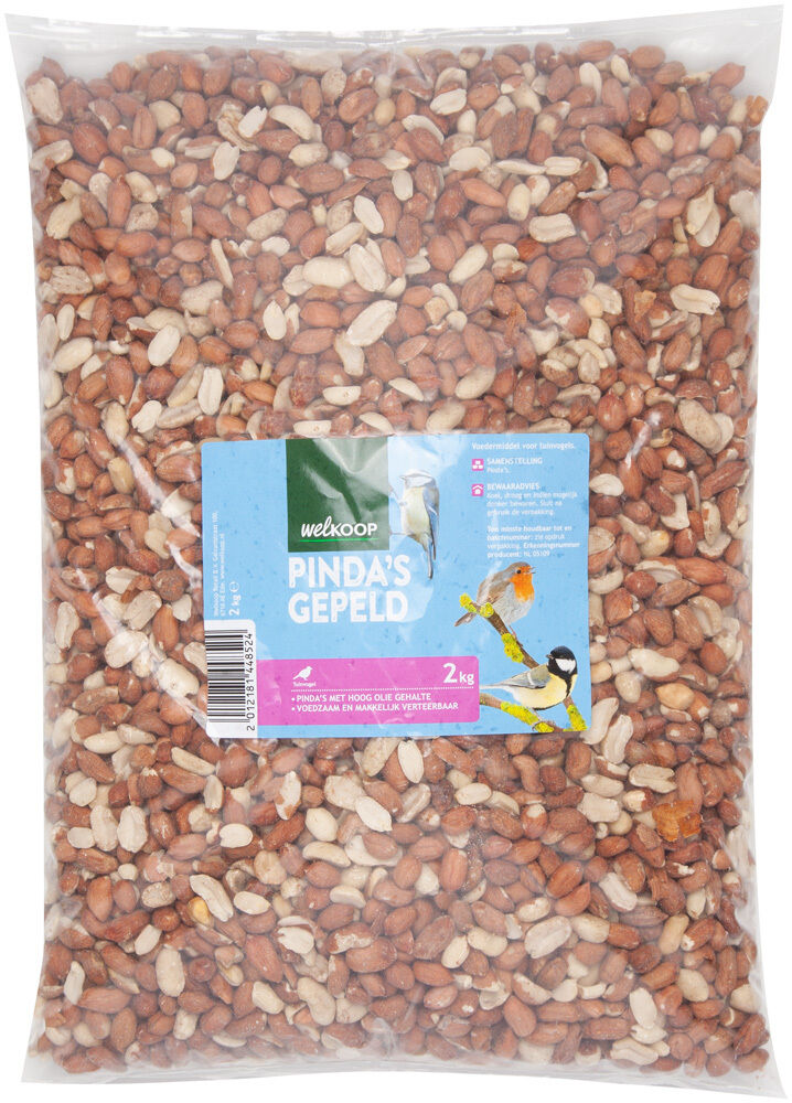 Welkoop Pinda's gepeld - Tuinvogelvoer - 2 Kilogram - Gepelde pinda