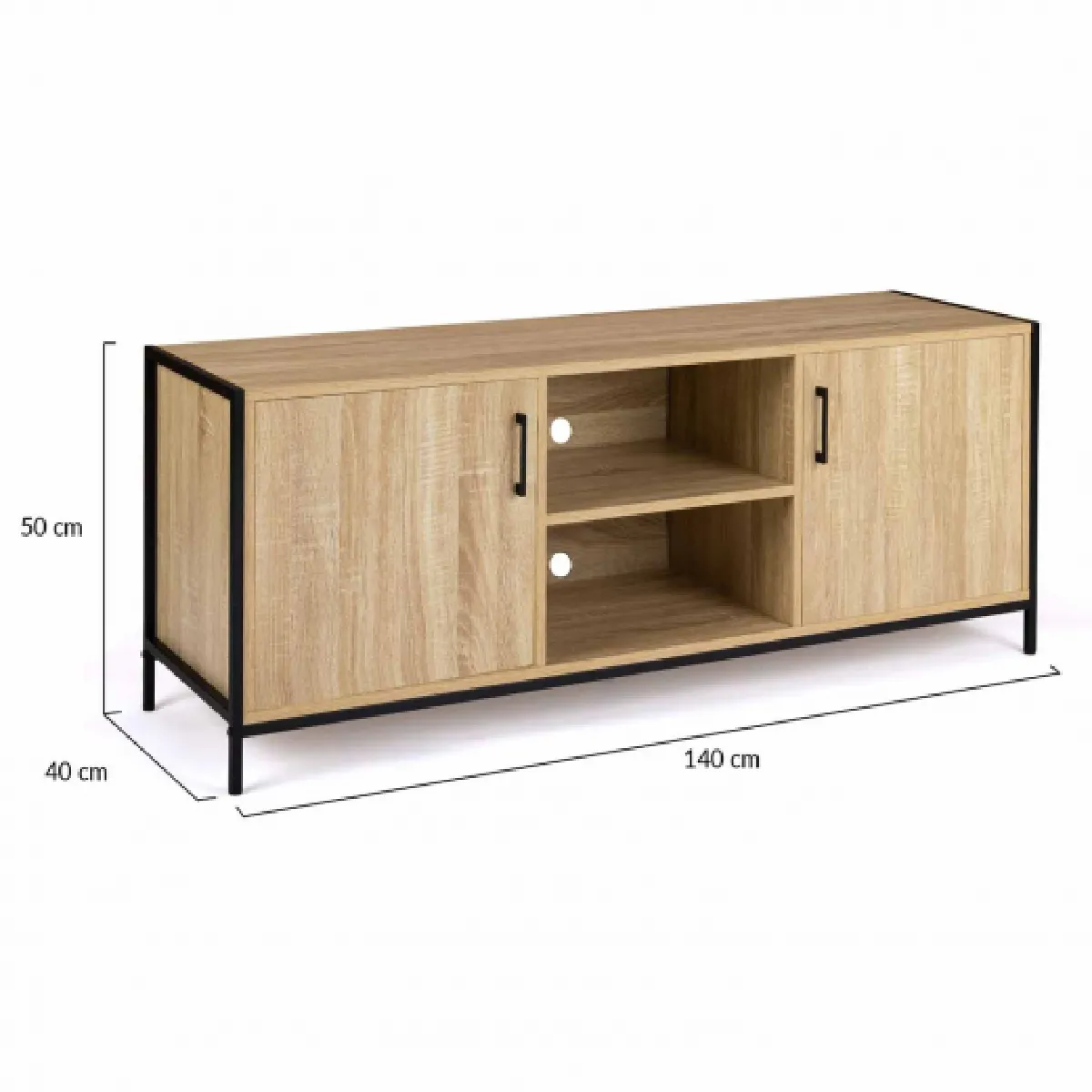 IDMARKET Detroit Meuble TV Bi-Matière