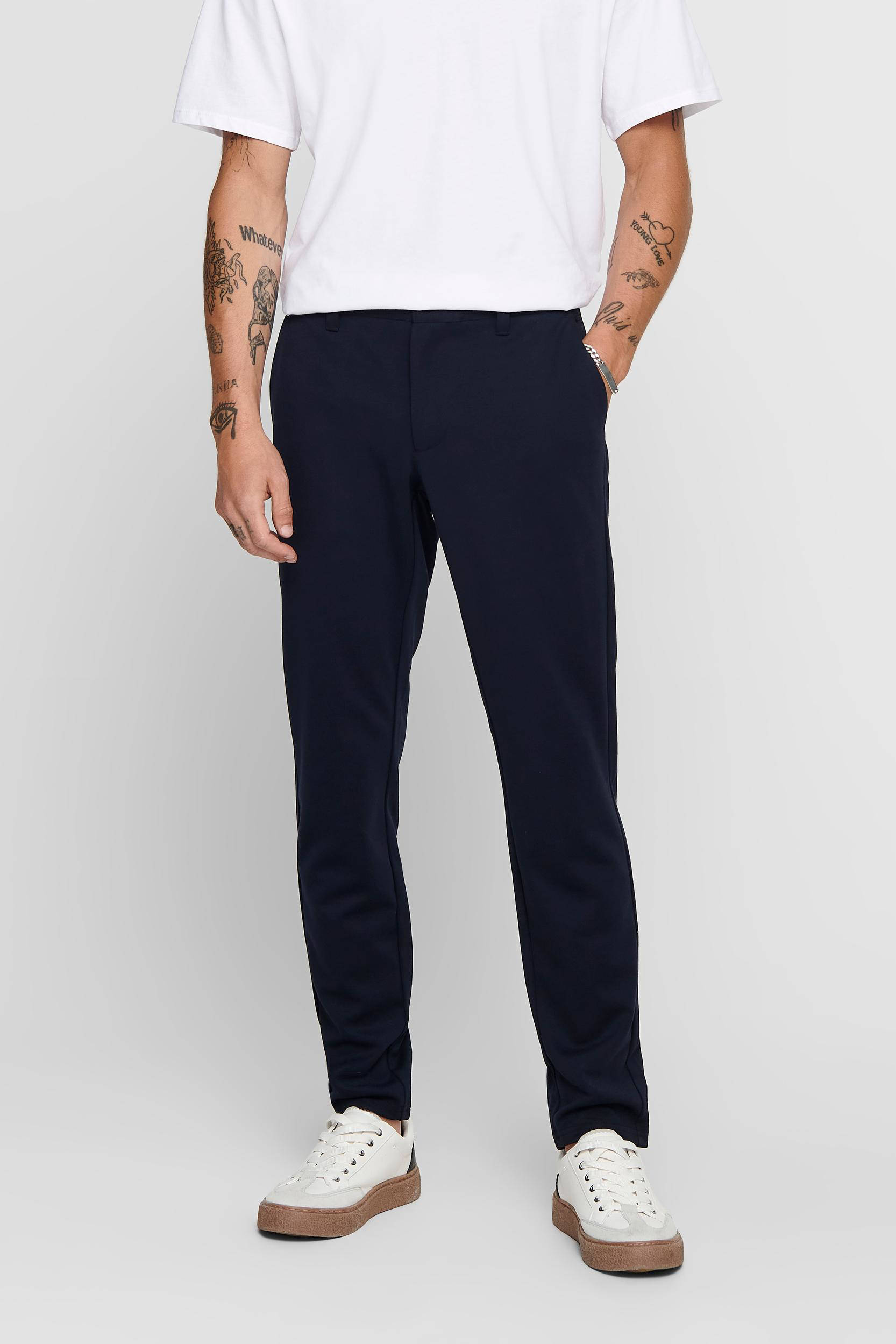ONLY & SONS tapered fit it chino ONSMARK marine