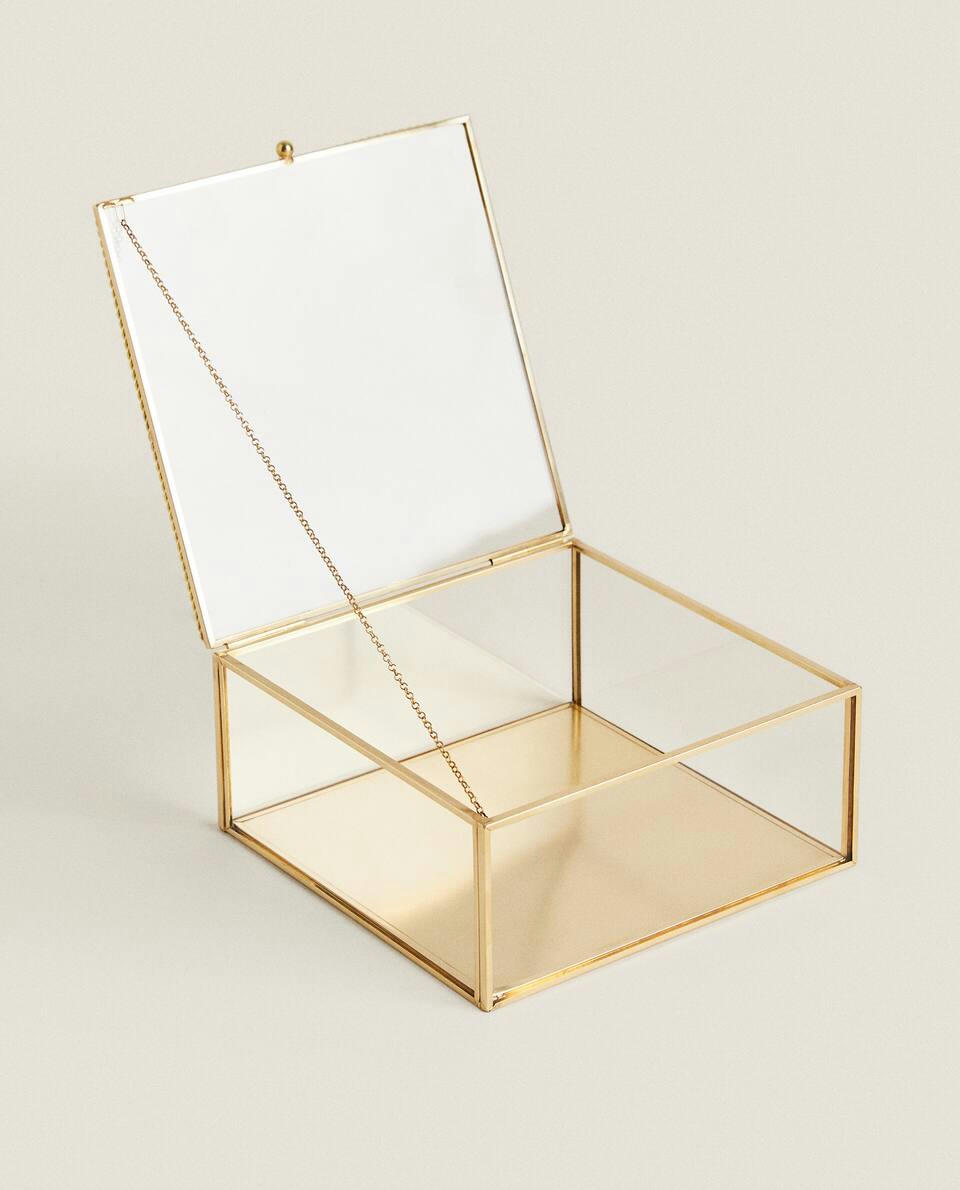 CAIXA DE METAL DOURADO