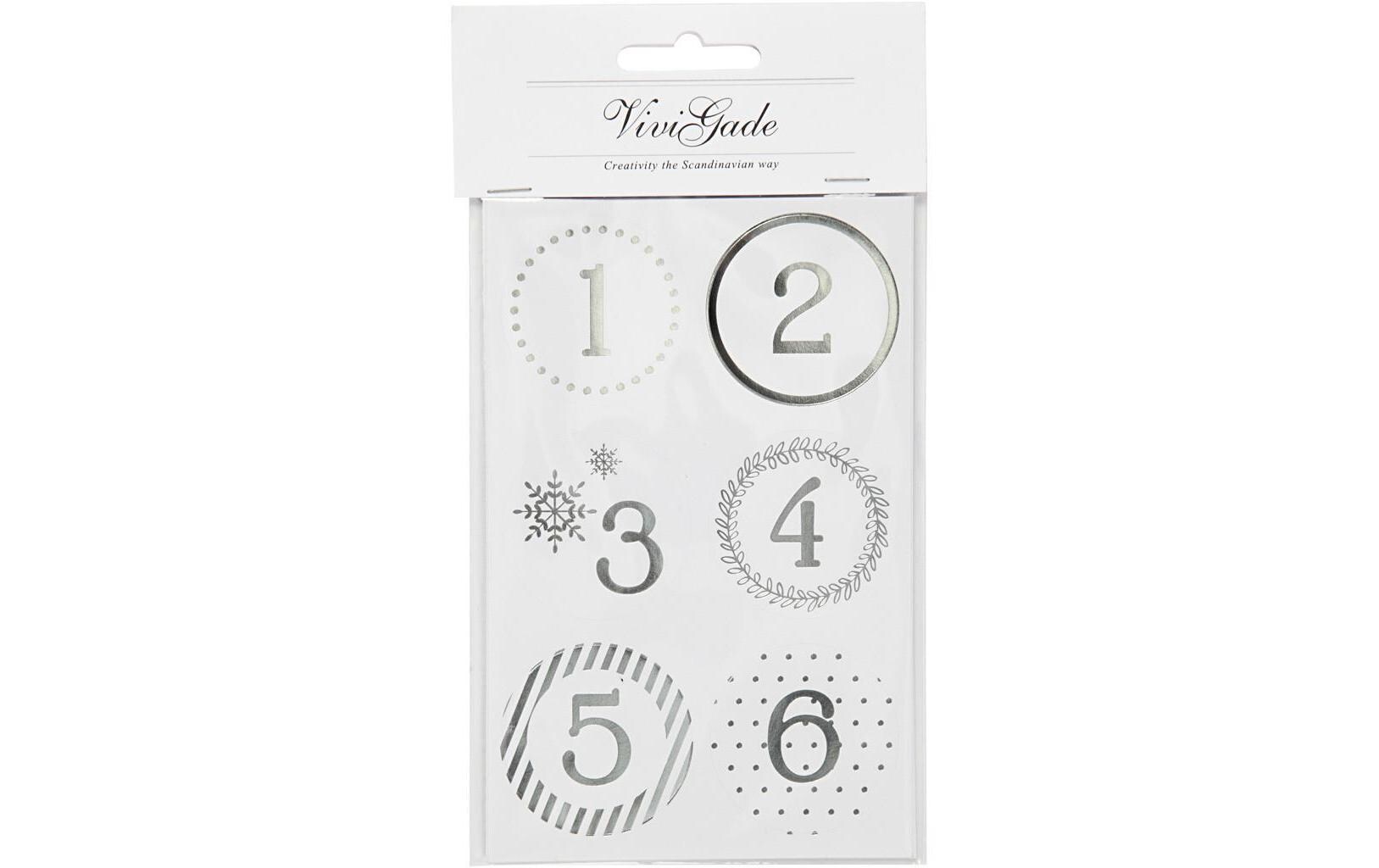 Adventskalender-Zahlen Ø 4 cmSticker für Adventskalender