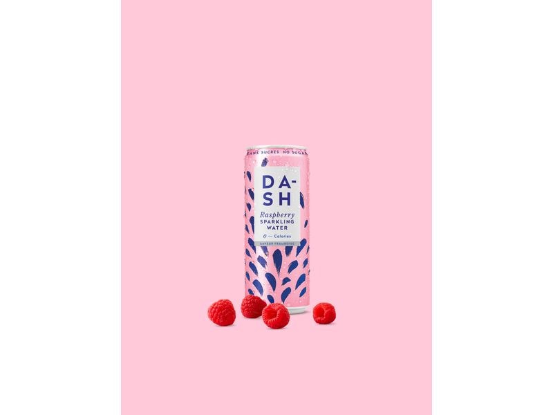 Dash Water Soft-Drinks Sparkling Raspberry 12 x 0.33 l Kohlensäurehaltiges Erfrischungsgetränk mit Himbeergeschmack
