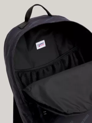 Mochila exclusiva com estampa de logotipo reciclado