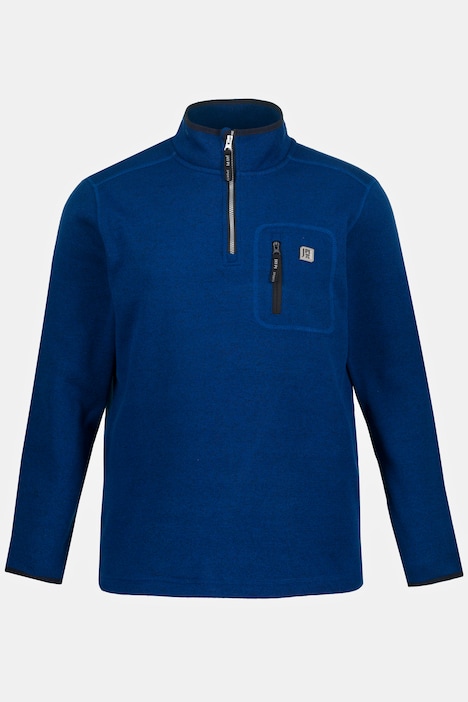 JAY-PI Strickfleece-Troyer, Trekking, Outdoor, Stehkragen, Zipper, Zipptasche