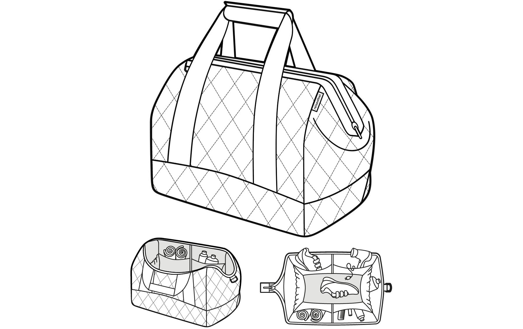 Umhängetasche Allrounder L Rhombus BlackSchultertasche
