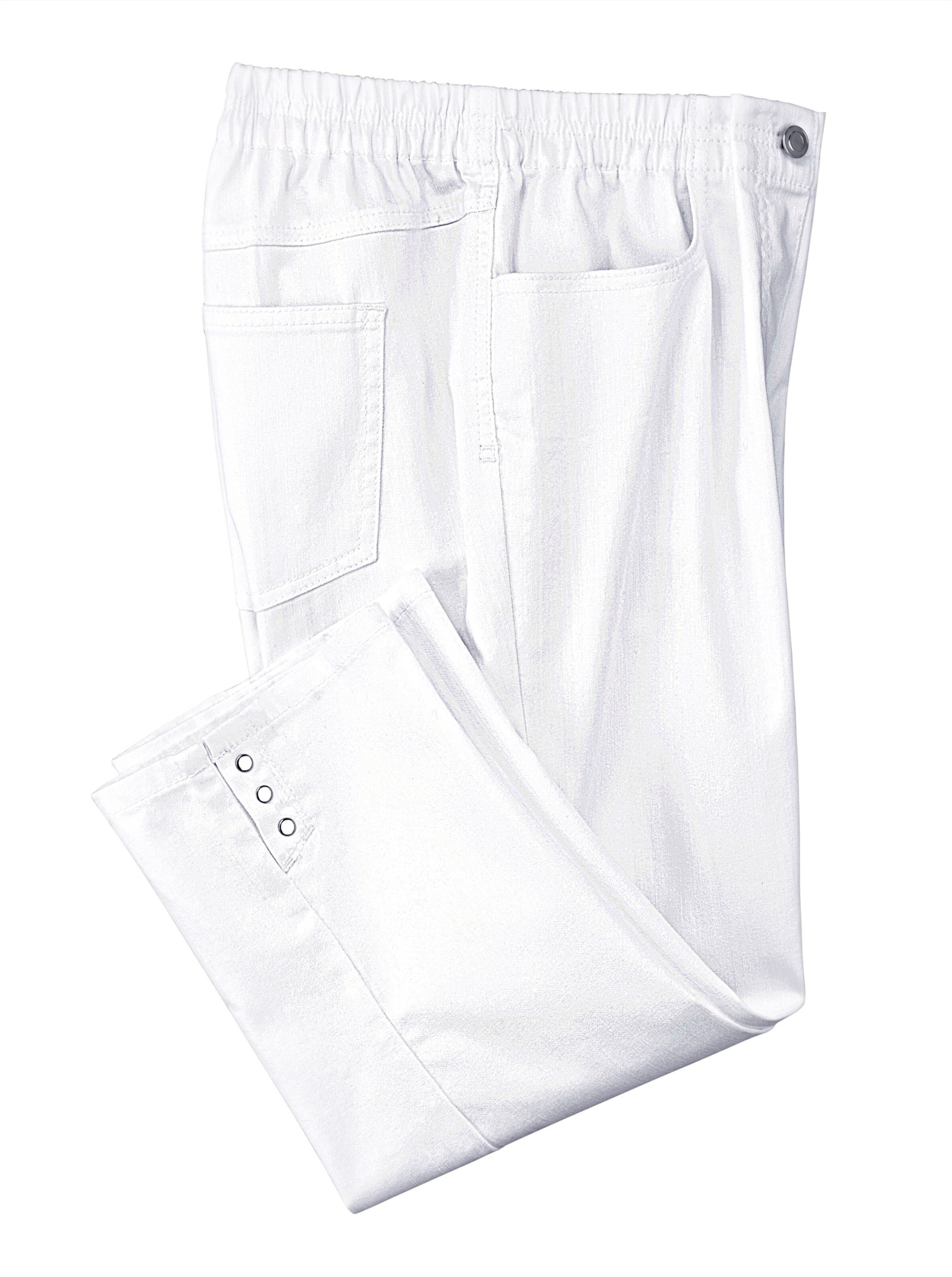 Caprijeans in weiß